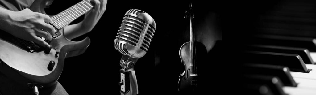 microphone on a cinematic image