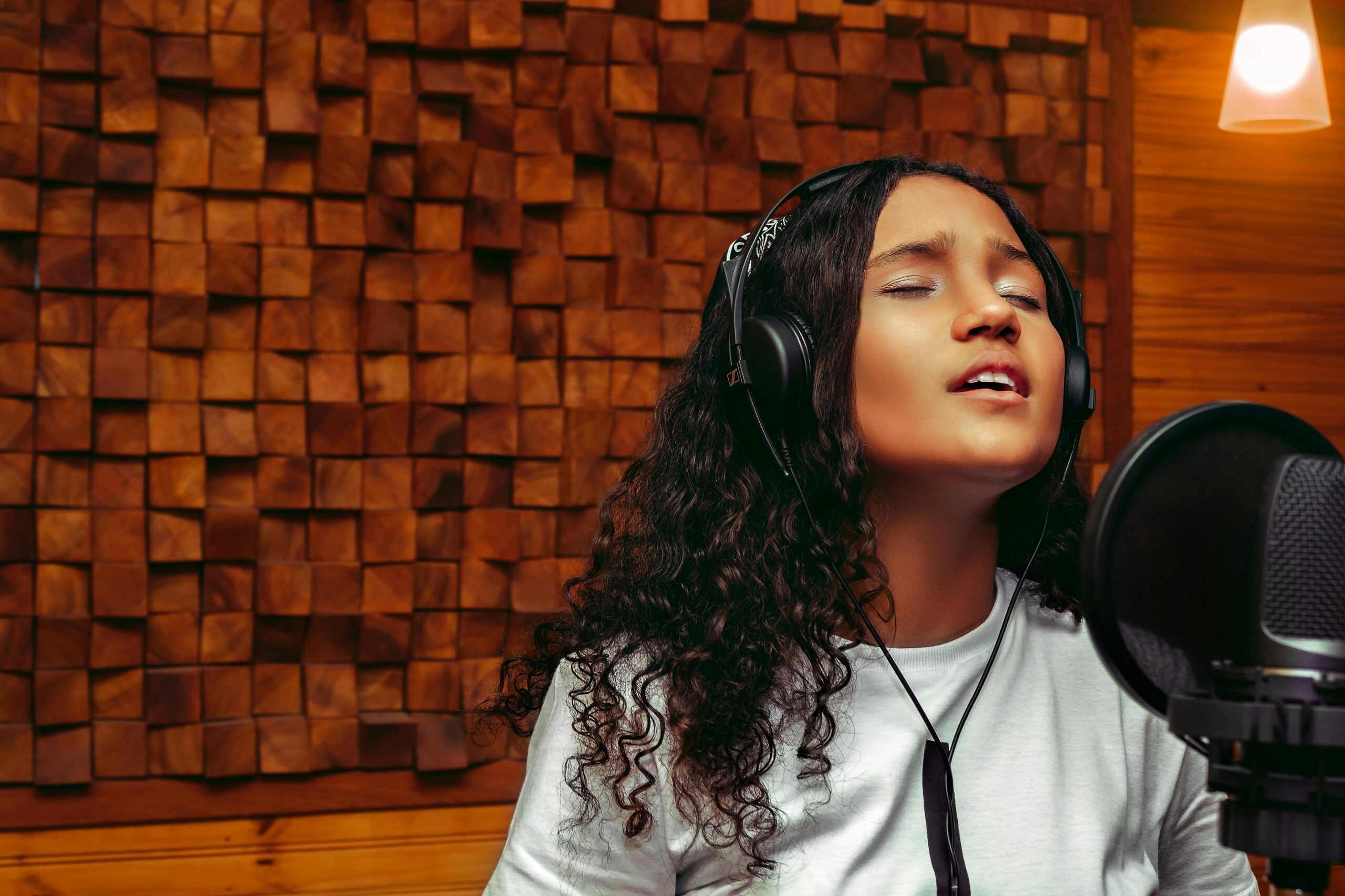 young girl singing