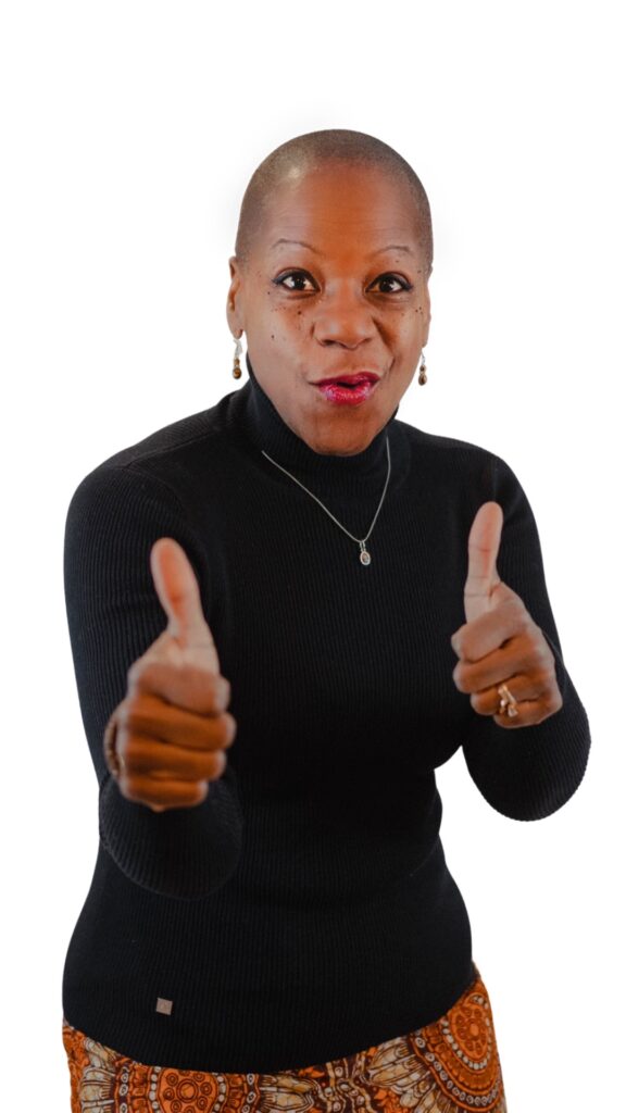 roxanne giving a thumbs up