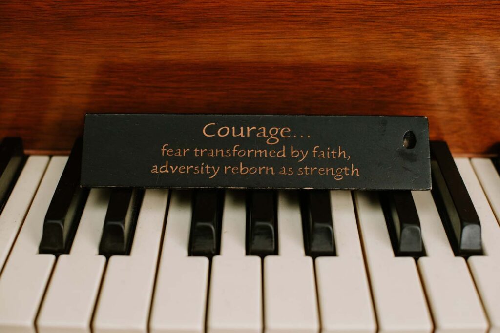 courage, fear transformed by faith adversity reborn as strenght