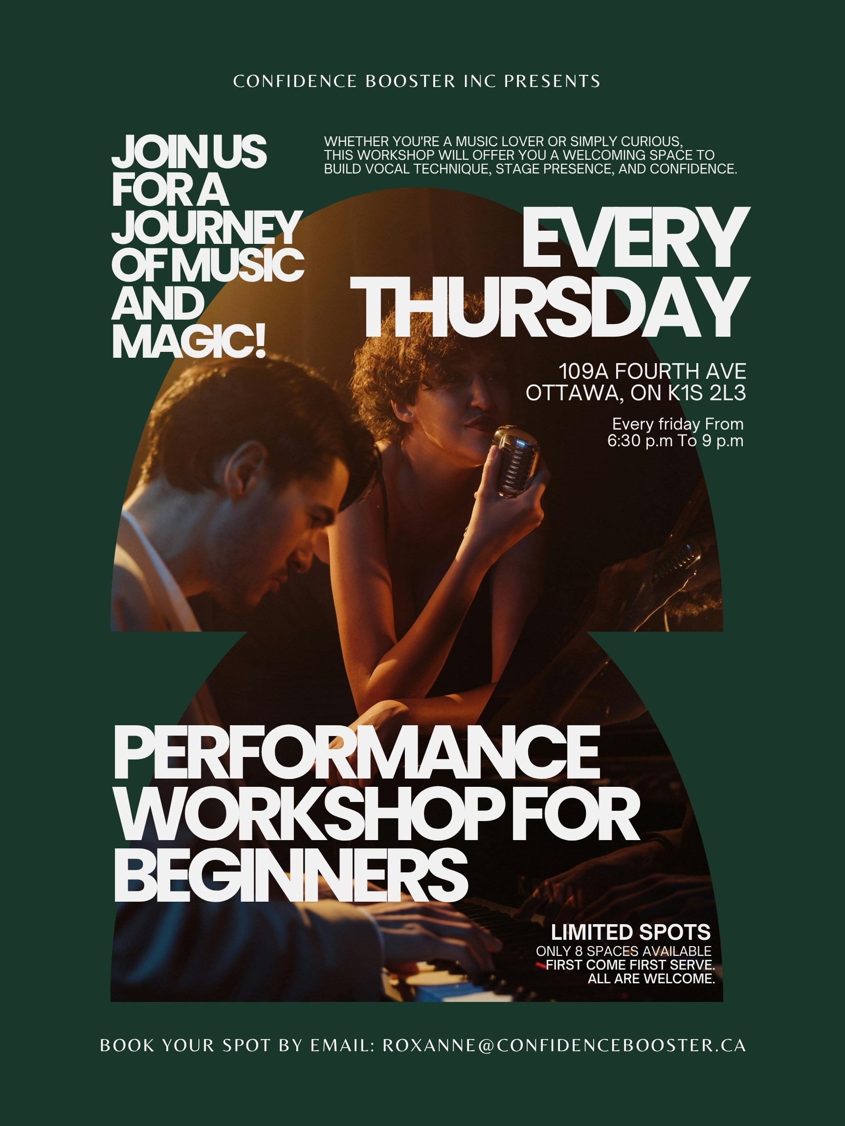 singing workshop Ottawa stage presence coaching