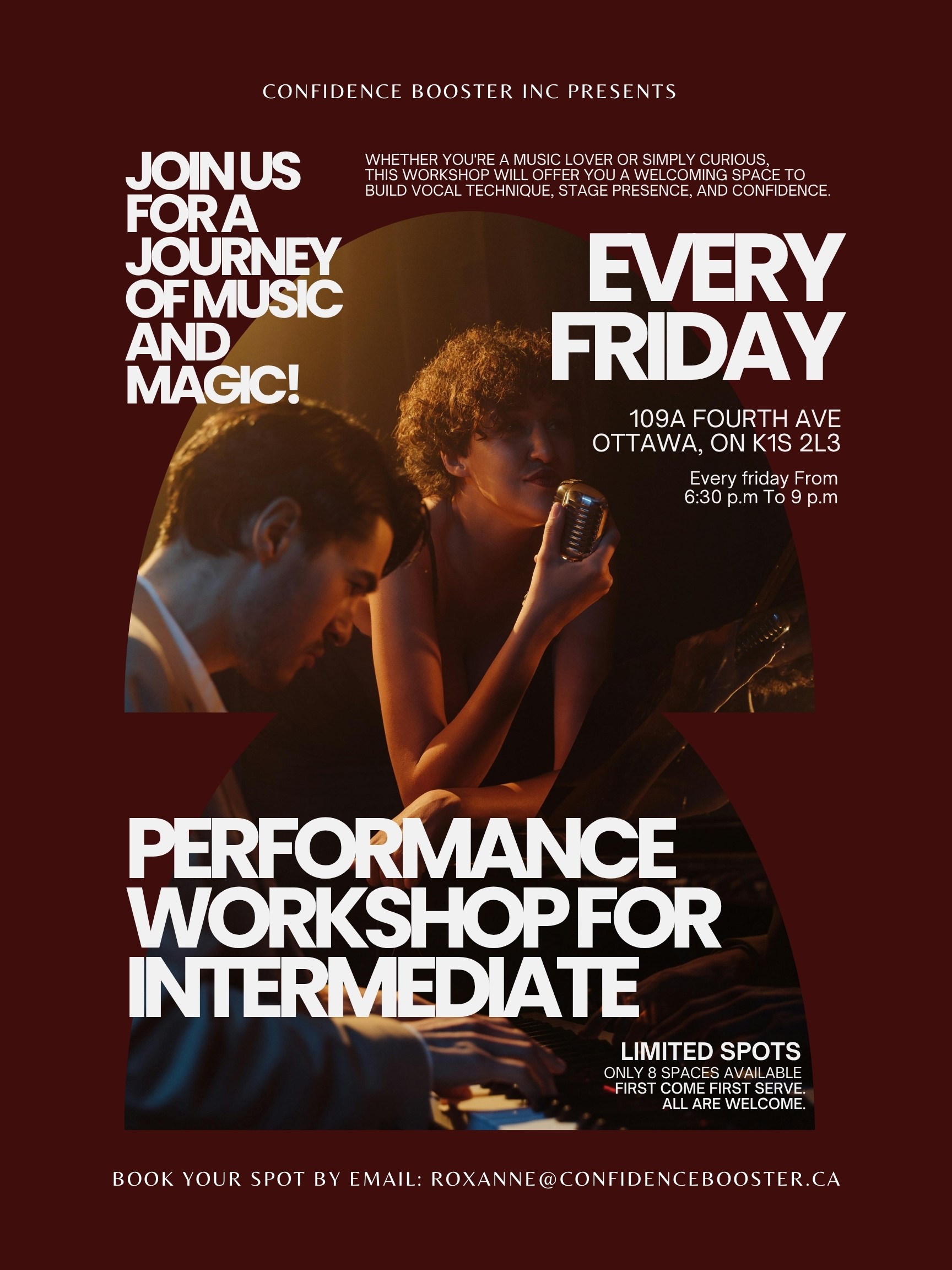 live music performance Ottawa singing lessons students